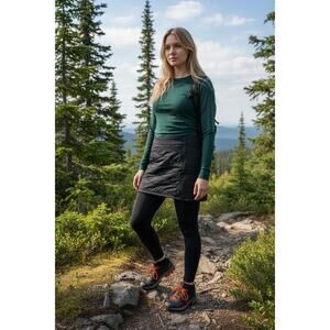 Smartwool Smartloft 120 Insulated Skirt Black Side Zip Medium Merino Outdoor